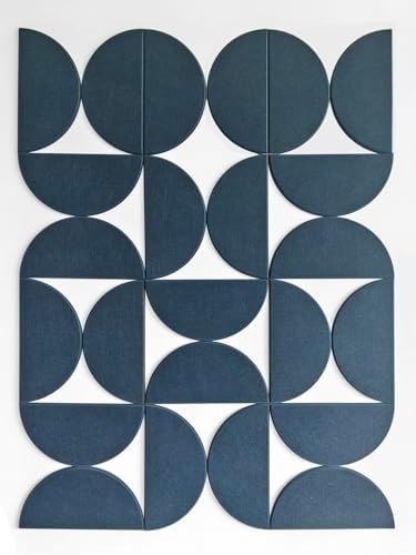 Half-Circle Felt Board Tiles, 12 Packs by DesignerManufacturerofInnovativeBulletinBoardSolutionsforHomeOffice