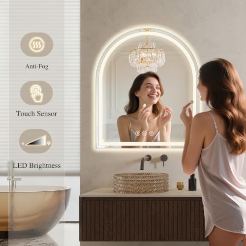 Arched LED Bathroom Mirror - Image 6