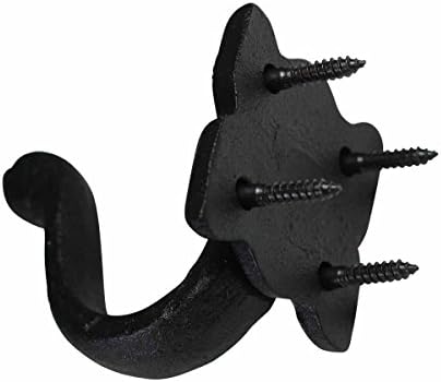 Renovators Supply Manufacturing Elephant Trunk Wall Hook, Cast Iron Black - Image 7