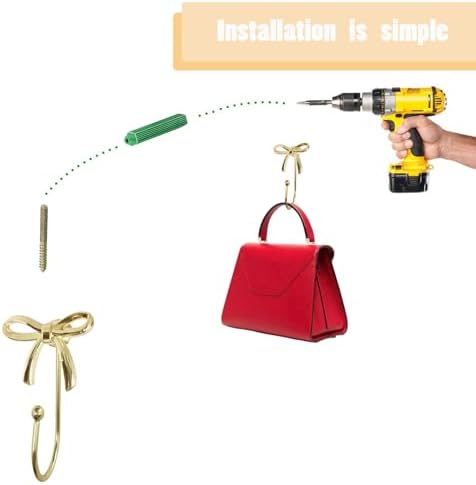 Bow Wall Hook 4 pcs Decorative Wall Hooks - Image 7