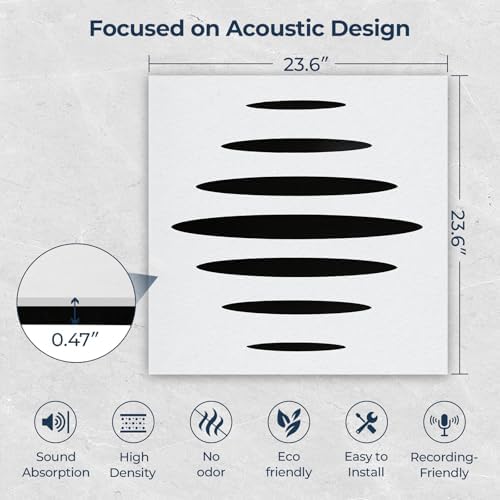 6 Pack Slat Acoustic Panels Self-Adhesive, Sound Absorbing Panels - Image 7