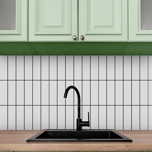 Select 5 Pack Peel and Stick Backsplash Square Tiles, 12x12 in - Image 6