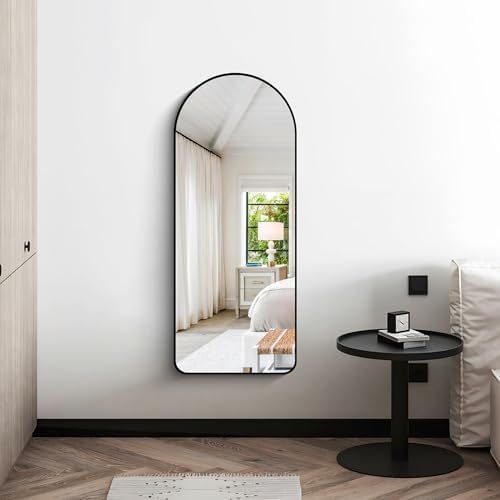 Arched Bathroom Mirror, Wall Mounted Mirror, Vanity Wall Mirror w/Metal Frame - Image 6