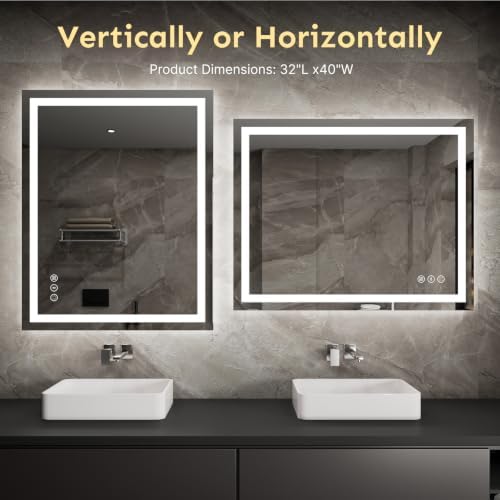 Kosmonia 32x40 Inch LED Bathroom Mirror - Image 6