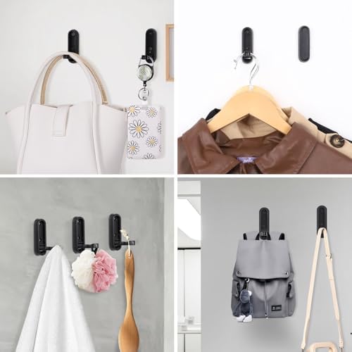 Foldable Wall Hook, 4 Pack, Screw Mounted, Heavy Duty Coat Hooks - Image 6