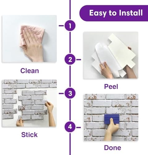 3D Faux Brick Wall Panels Peel and Stick, Designed - Image 6