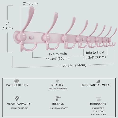 Dseap Coat Rack Wall Mount - Image 6