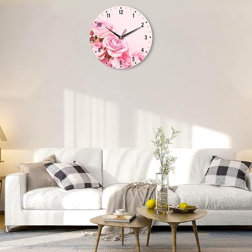 SPUNKER Wall Clock, Floral Kitchen Clocks Wall Battery Operated - Image 6