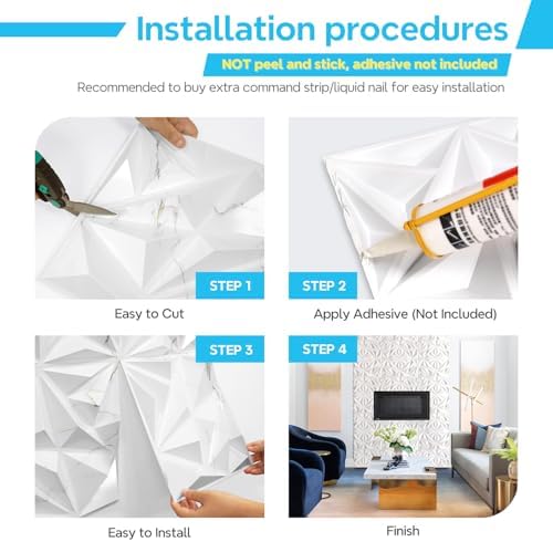 STICKGOO Diamond 3D Wall Panels, 33 Pack - Image 7