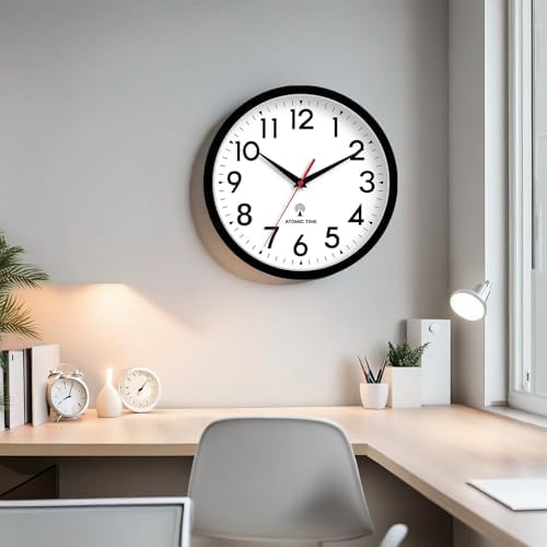 DAXSMY 14 Inch Atomic Wall Clock, Battery Operated Silent Non Ticking - Image 7