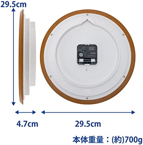CASIO IQ-136-7JF Brown Analog Wood Grain Wall Clock, 11.6 inches, Continuous - Image 5