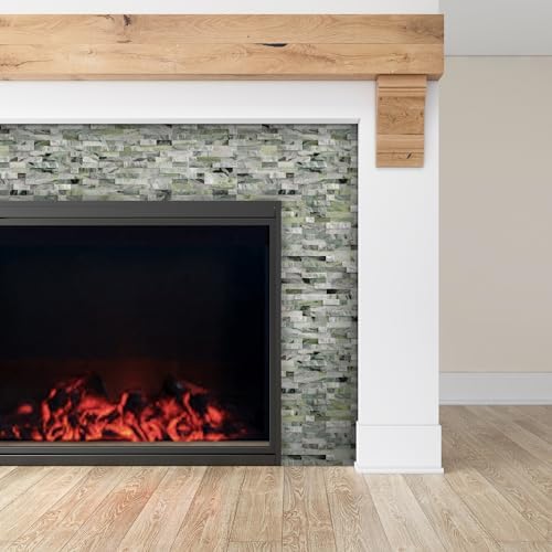 SUNWINGS 5-Sheet Peel and Stick Mosaic Natural 3D Stone Self Adhesive Marble - Image 6