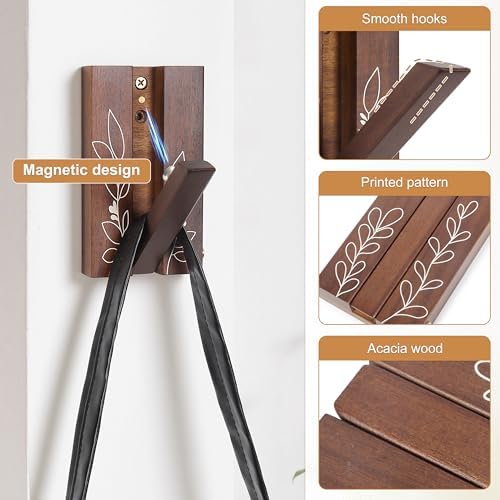 Rustic Folding Wall Hooks: Decorative Wood Hook 2Pack - Image 6