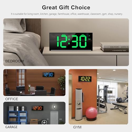 Abovsare Digital Wall Clock Large Display, LED Clocks - Image 6