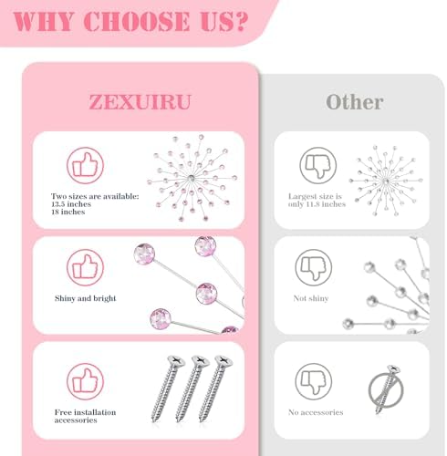 ZEXUIRU 3 Set Silver Starburst Wall Art - Image 6