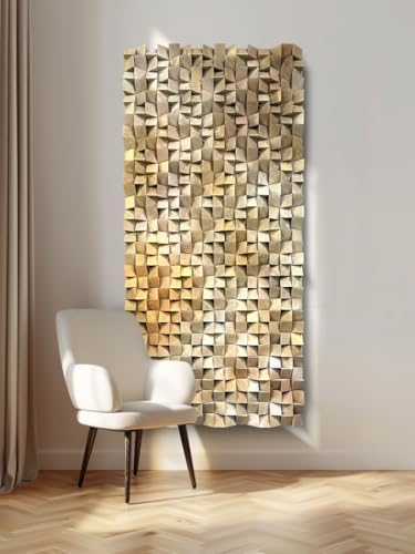 LIUZEYUE - Bespoke Geometric Wood Panel, Signature Art - Image 7