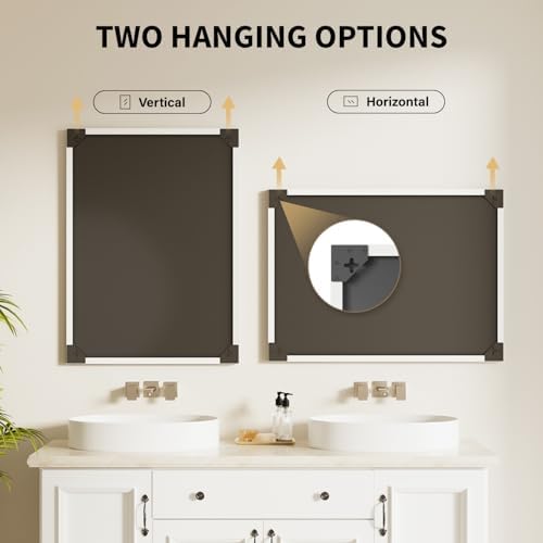 Oak Wood Effect Framed Wall Mirror, 30x40 Rectangle Mirror - Image 6