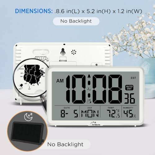 WallarGe Auto Set Digital Wall Clock Battery Operated, Auto DST - Image 6