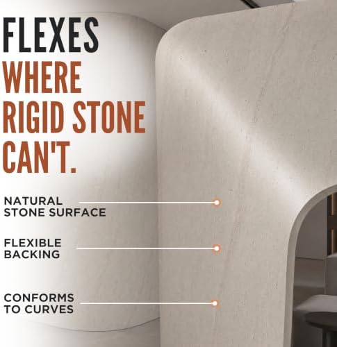 Sand Stone Brushed Flexible Clay Stone 4'x8' Wall Panel, 64 Sqft - Image 7