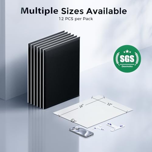 12 Pack Self-Adhesive Acoustic Panels, 2nd Generation Sound Absorbing Panel - Image 7