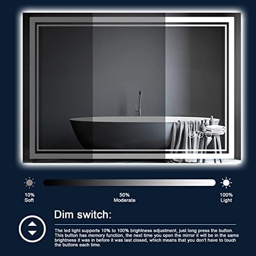 40x30 Inch LED Bathroom Mirror - Image 6