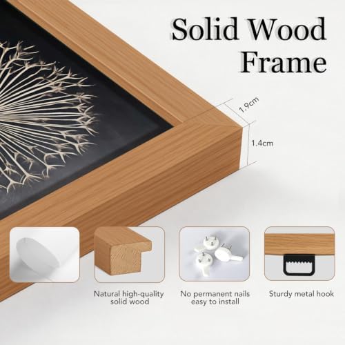 RZIGERNO Vintage Framed Dandelion Wall Art Canvas Print Modern Minimalist - Image 7