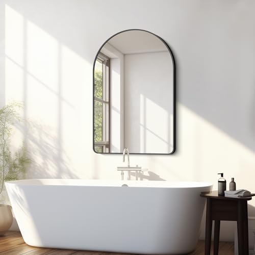 FORBATH Arched Bathroom Mirror 26x38 Inch, Bathroom Mirror Wall Mounted Modern - Image 6