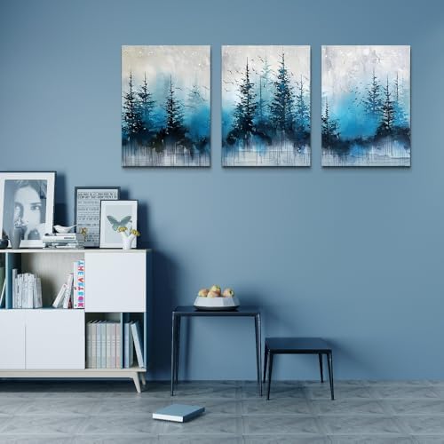 TTHYUEWS Boho Wall Art For Living Room Canvas Wall Decor For Bedroom Forest - Image 6