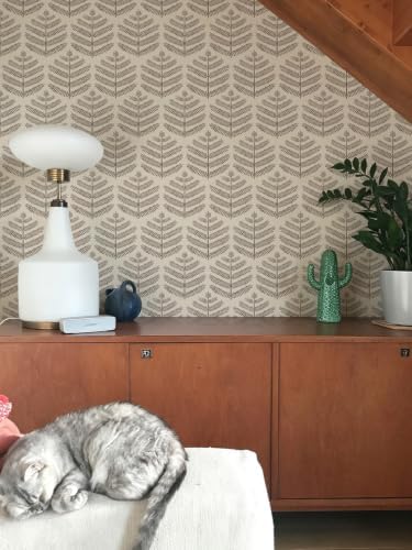 Orainege Peel and Stick Wallpaper Brown Leaf Wallpaper Boho - Image 6