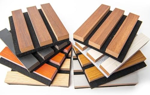 Art3d 3D Textured Soundproof Wood Slat Wall Panel, 6 x 4.7 in, Sample Pack - Image 6