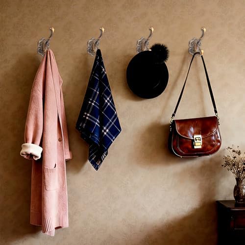 4 Pcs Vintage Coat Hooks Wall Mount, Matte Metal Hat Hooks - Image 7