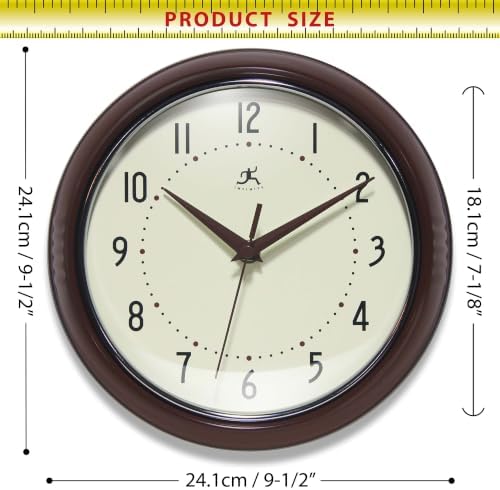 Infinity Instruments Retro Round Metal Wall Clock - Image 7