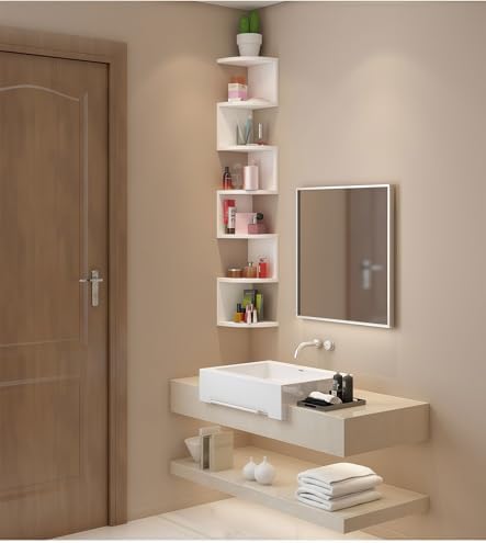 No-Drill Corner Shelf Wall Mount, 7-Tier Thickened 12mm Floating Bookshelf - Image 6