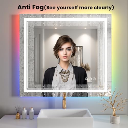 44x32 Inch RGB LED Bathroom Mirror - Image 6