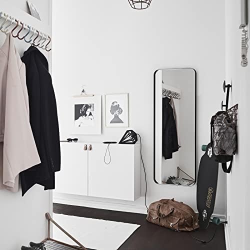 Rectangle Full Length Mirror 20"x55" Long Black Wall Mirror - Image 7