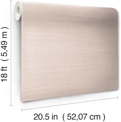 Society Social x WallPops Classic Faux Grasscloth Whisper Pink Peel and Stick - Image 7