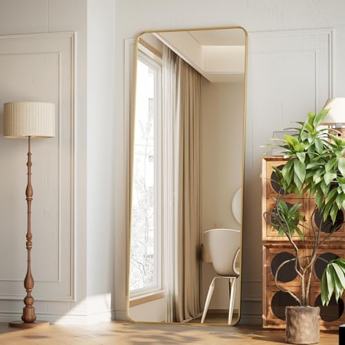 XRAMFY 65"x24" Floor Full Length Mirror Standing Full Body Rounded Corner - Image 7