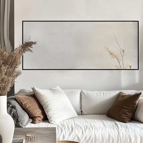 Sunniry 16x48 inch Black Wall Mirror, Matte Metal Frame - Image 6