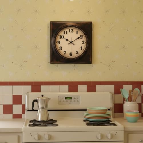 Wall Clock Vintage 1950s Style - Image 6