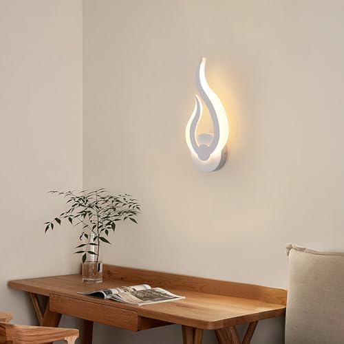 DELIPOP Modern LED Wall Sconces, 3000K Warm White Flame Shape LED Wall Light - Image 7