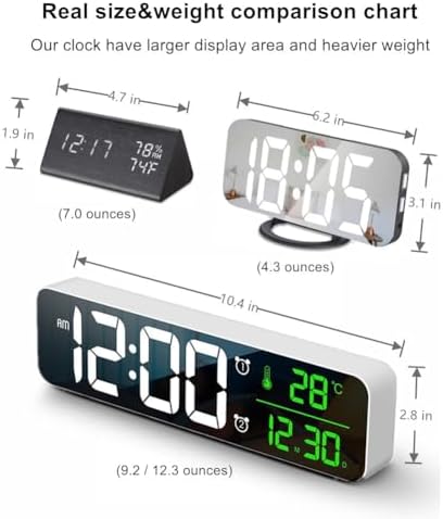 Digital Clock, Clock for Bedroom, Clocks for Living Room Decor, Desk Table Clock - Image 6