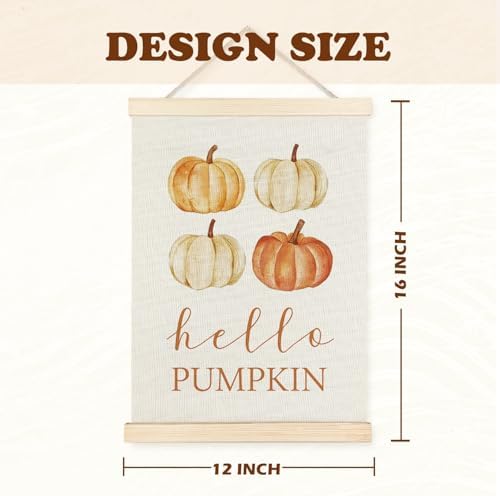 Supwhd Hello Pumpkin Fall Leaf Wall Art - Image 6
