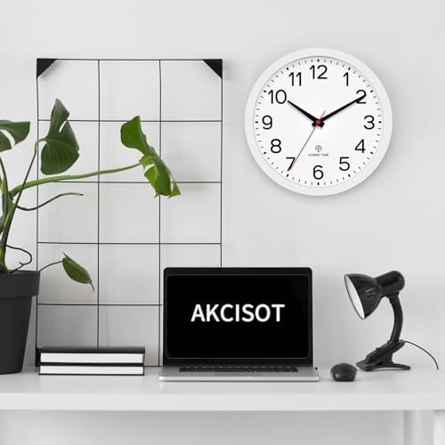 AKCISOT 10 Inch Wall Clock, Silent Battery Operated Analog Clock - Image 7