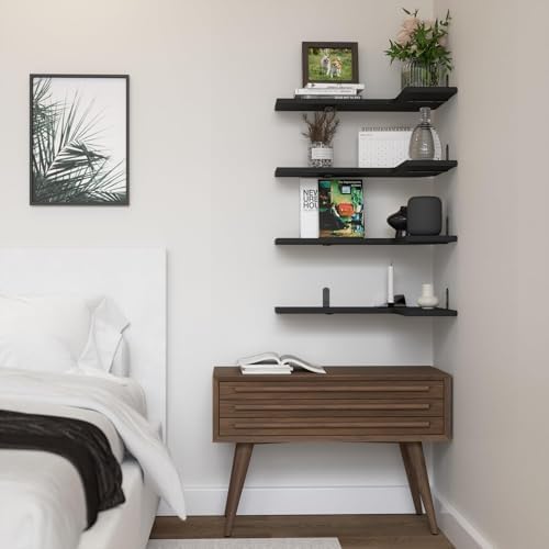 Floating Corner Shelves for Wall, Corner Wall Mounted Shelf for Home Décor - Image 7