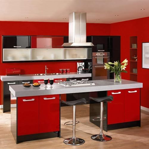 Red Peel and Stick Self Adhesive Wallpaper Countertop Contact Paper - Image 6