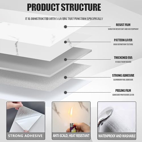 10pcs Peel and Stick Tile Shower Waterproof, 11.8"x11.8" - Image 6