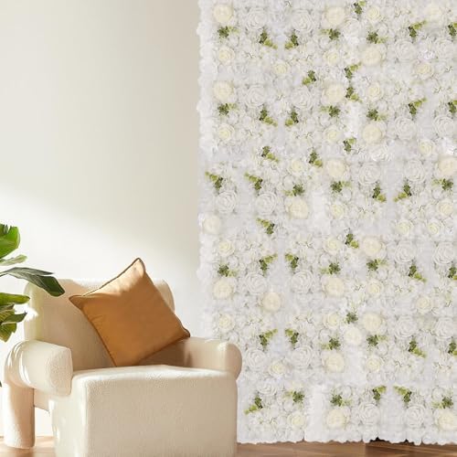 3D Flower Wall Backdrop 12 Pcs 15×15 Inch White Dahlia - Image 6