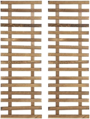 2 Pcs Wall Planter Holders, 11.8 x 35.4 Solid Wood Hanging Plant Trellis - Image 6