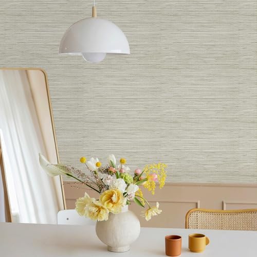 Rugreat Textured Grasscloth Wallpaper Peel and Stick 120inL 17.3inW - Image 6