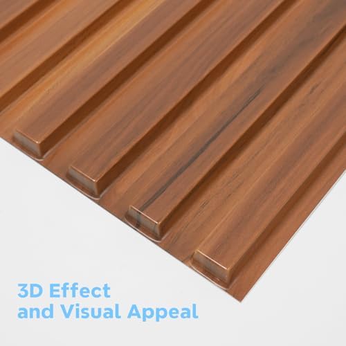 STICKGOO 3D Slat Wall Panels, PVC Fluted Wall Decor, 12 Tiles - Image 7